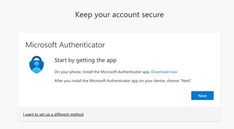 screen capture of starting to get Authenticator