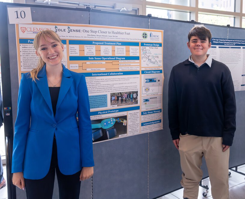 MUSC student presents during the 2025 Global Health Week Poster Presentation Session