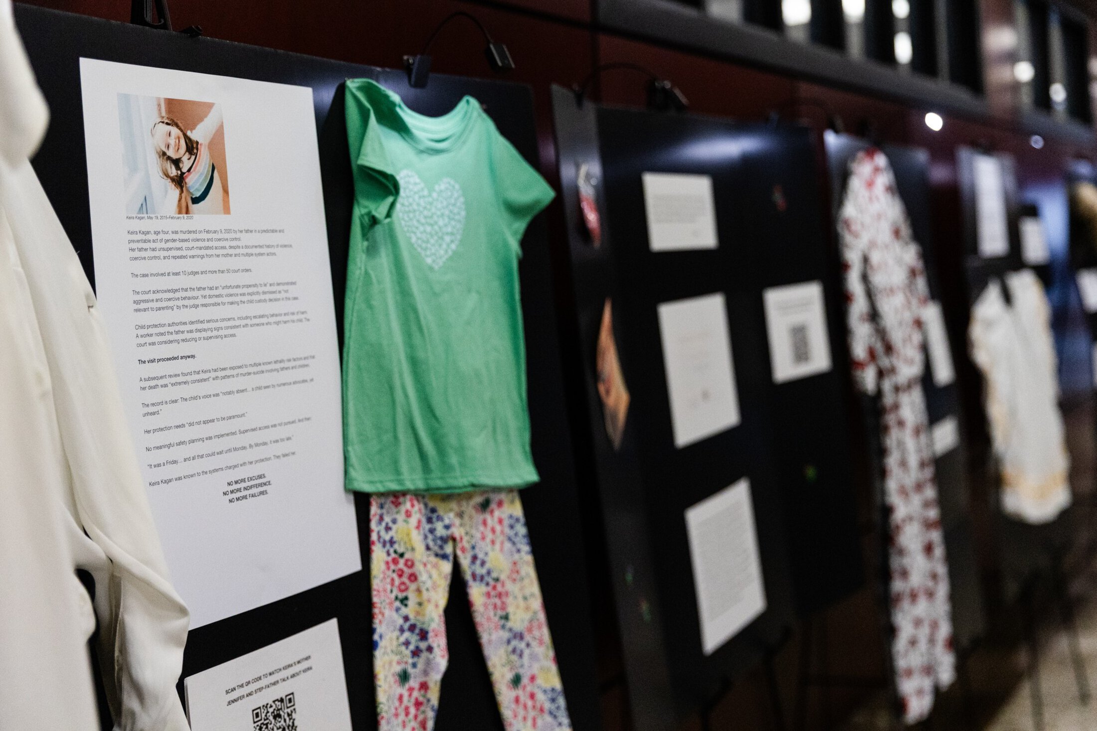 Clothes pinned on poster