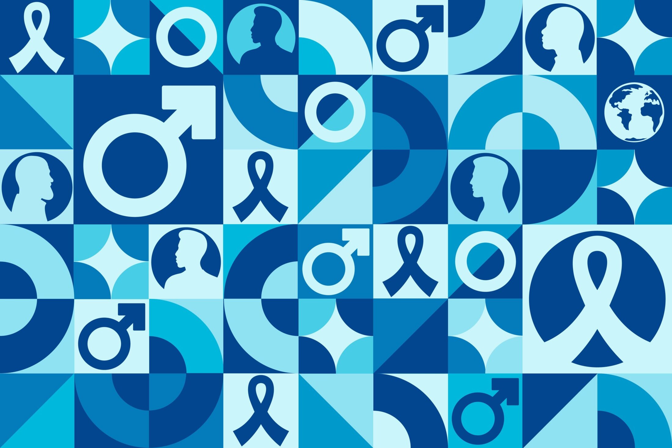 Decorative illustration for men's health.