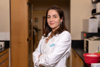 A researcher in her lab.