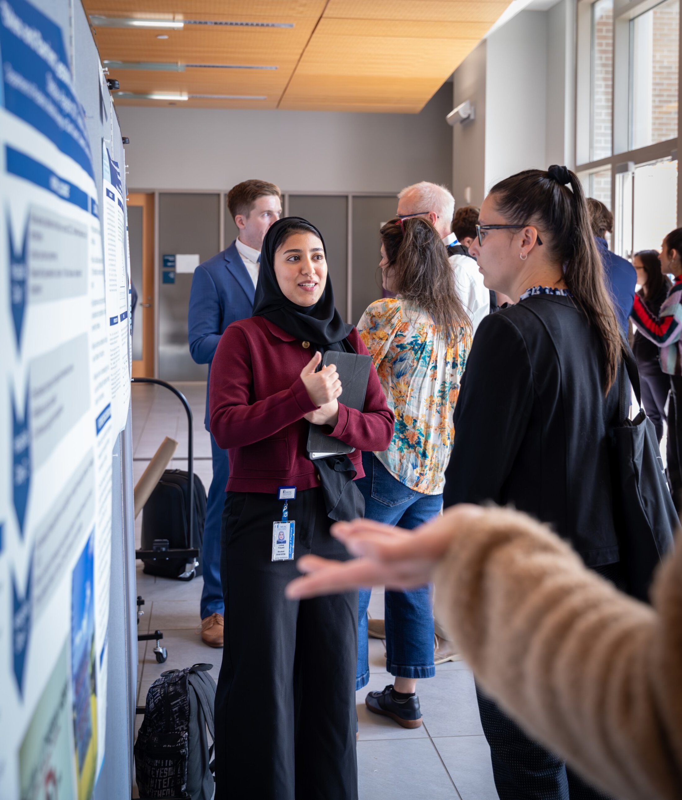 MUSC student presents during the 2025 Global Health Week Poster Presentation Session