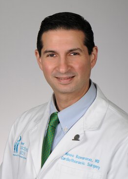 Minoo Kavarana, MD, Cardiothoracic Surgery, Pediatric Cardiothoracic Surgery wearing a white coat