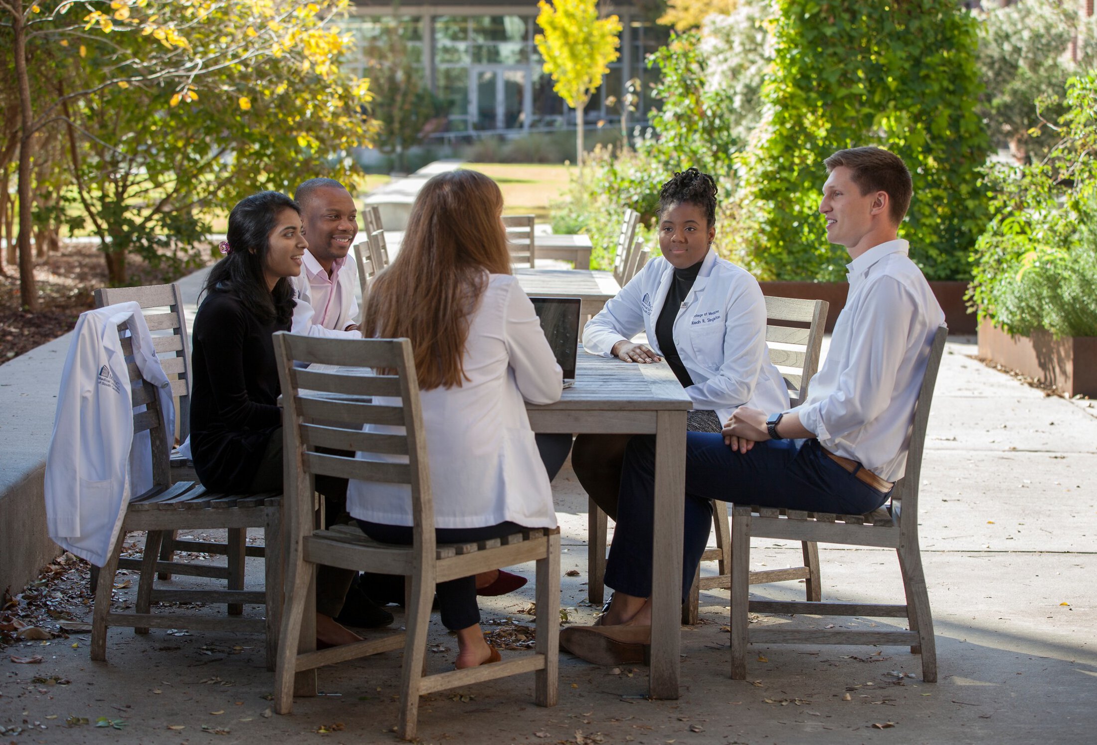 COM Students sitting