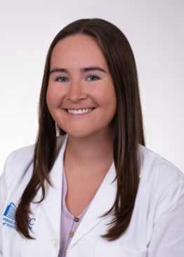 Alyson Sullivan - Neuro CC - NSICU wearing a white coat