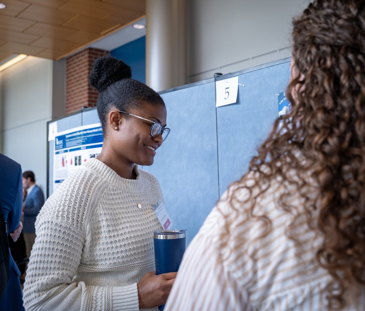 MUSC student presents during the 2025 Global Health Week Poster Presentation Session