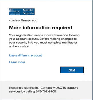 screen capture that more information is required