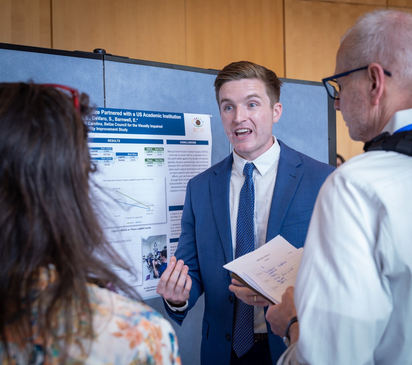 MUSC student presents during the 2025 Global Health Week Poster Presentation Session
