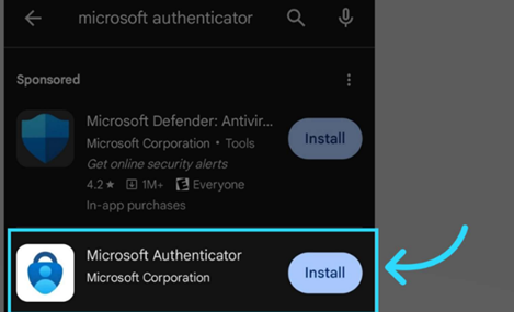 screen capture to install Authenticator
