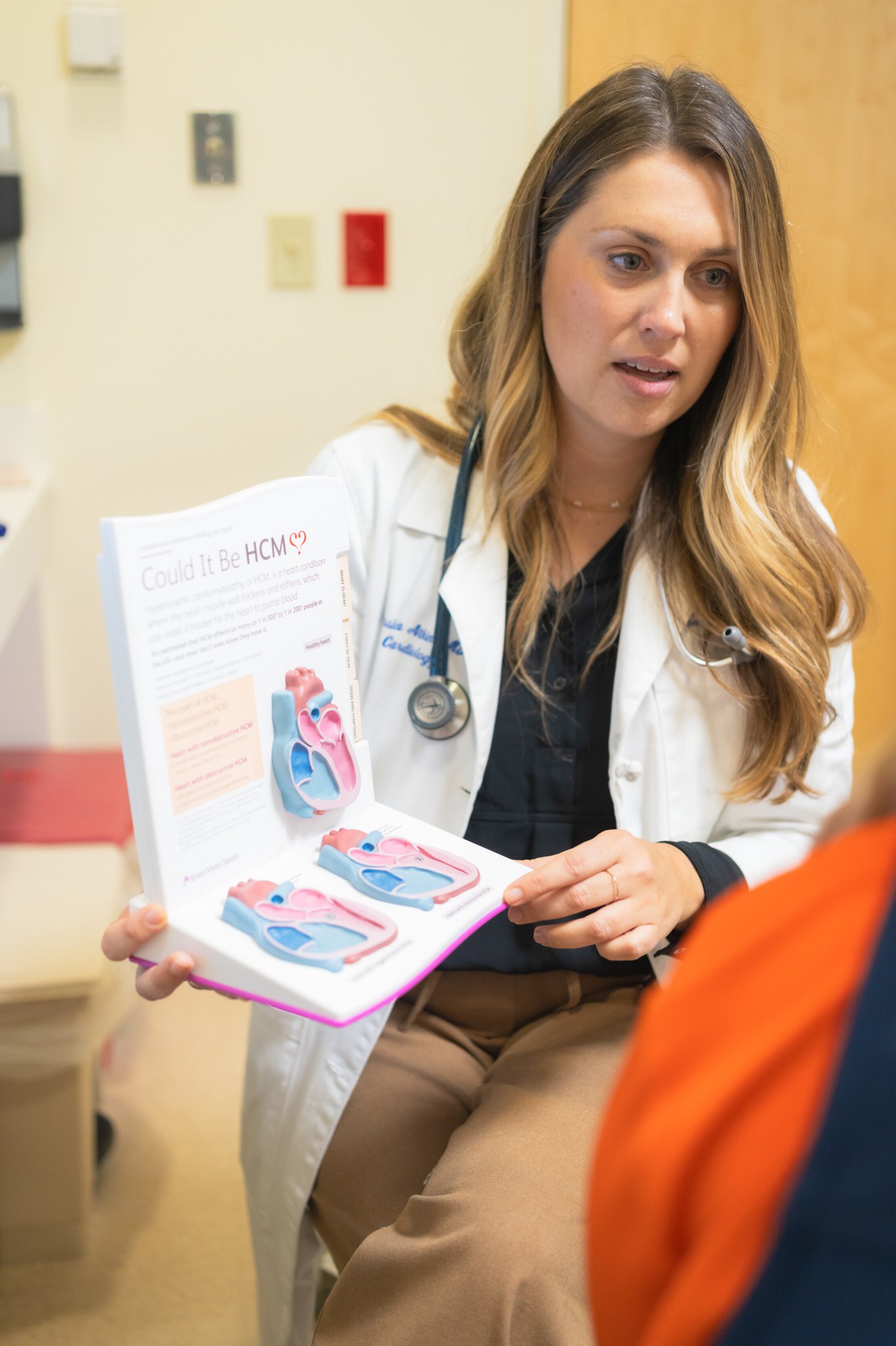 Jessica Atkins showing an imaging involving the condition HCM