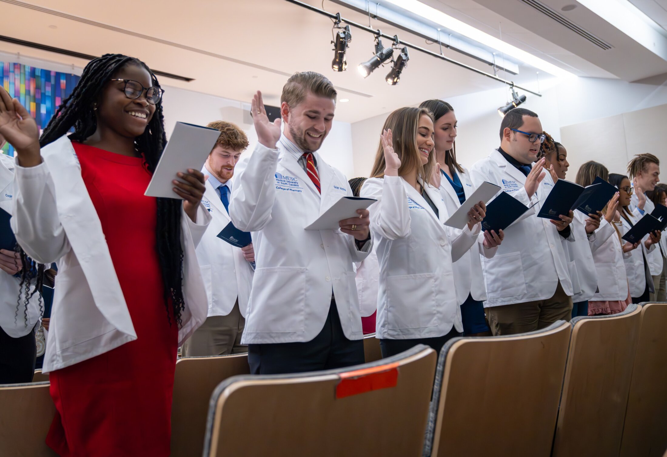 Pharmacy students at White Coat Ceremony