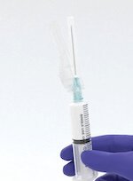 Syringe holding a long-acting injectable for the treatment of HIV. Image courtesy of ViiV Healthcare.