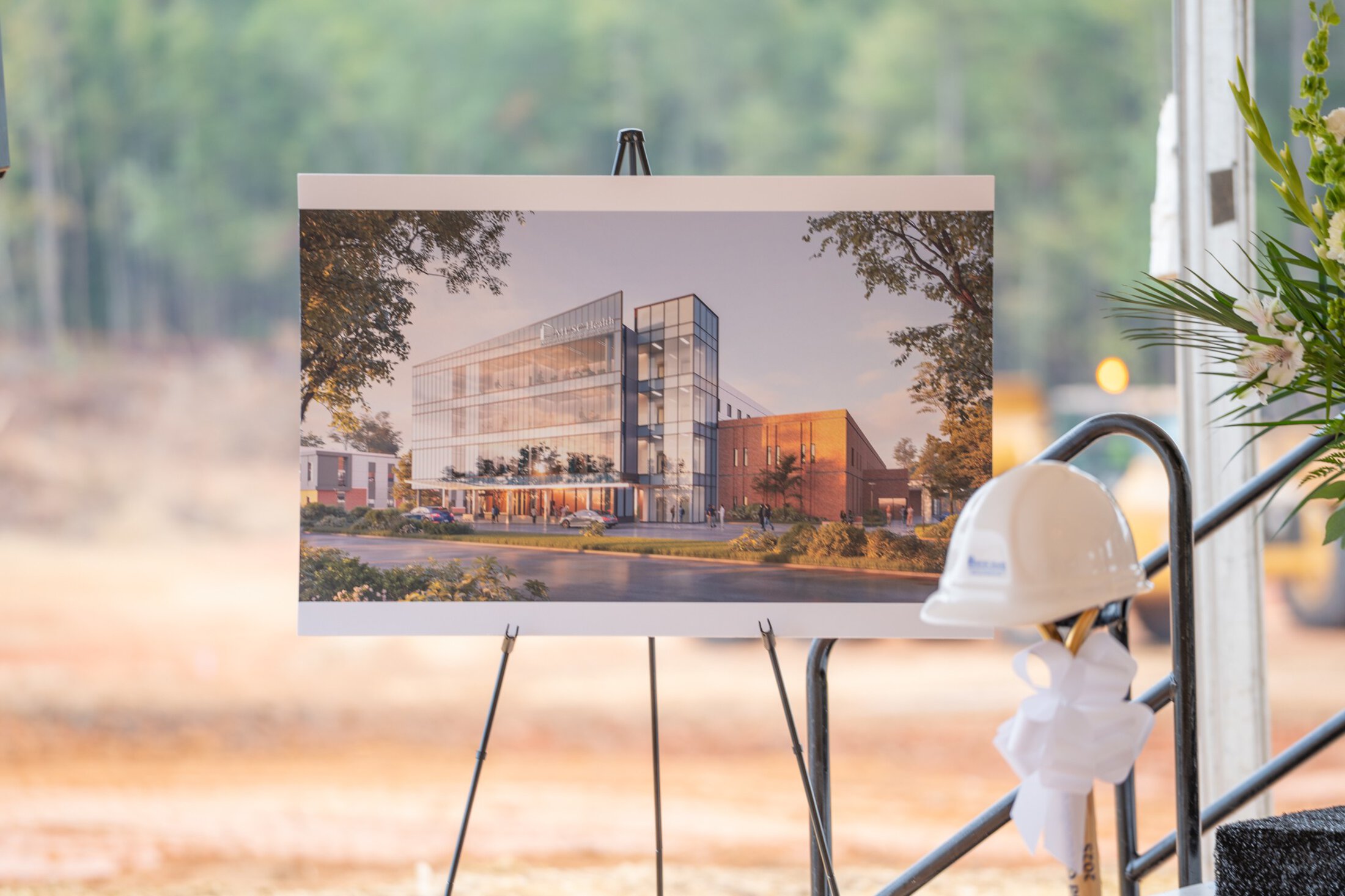 IndianLand rendering color image with hard hat inside a building