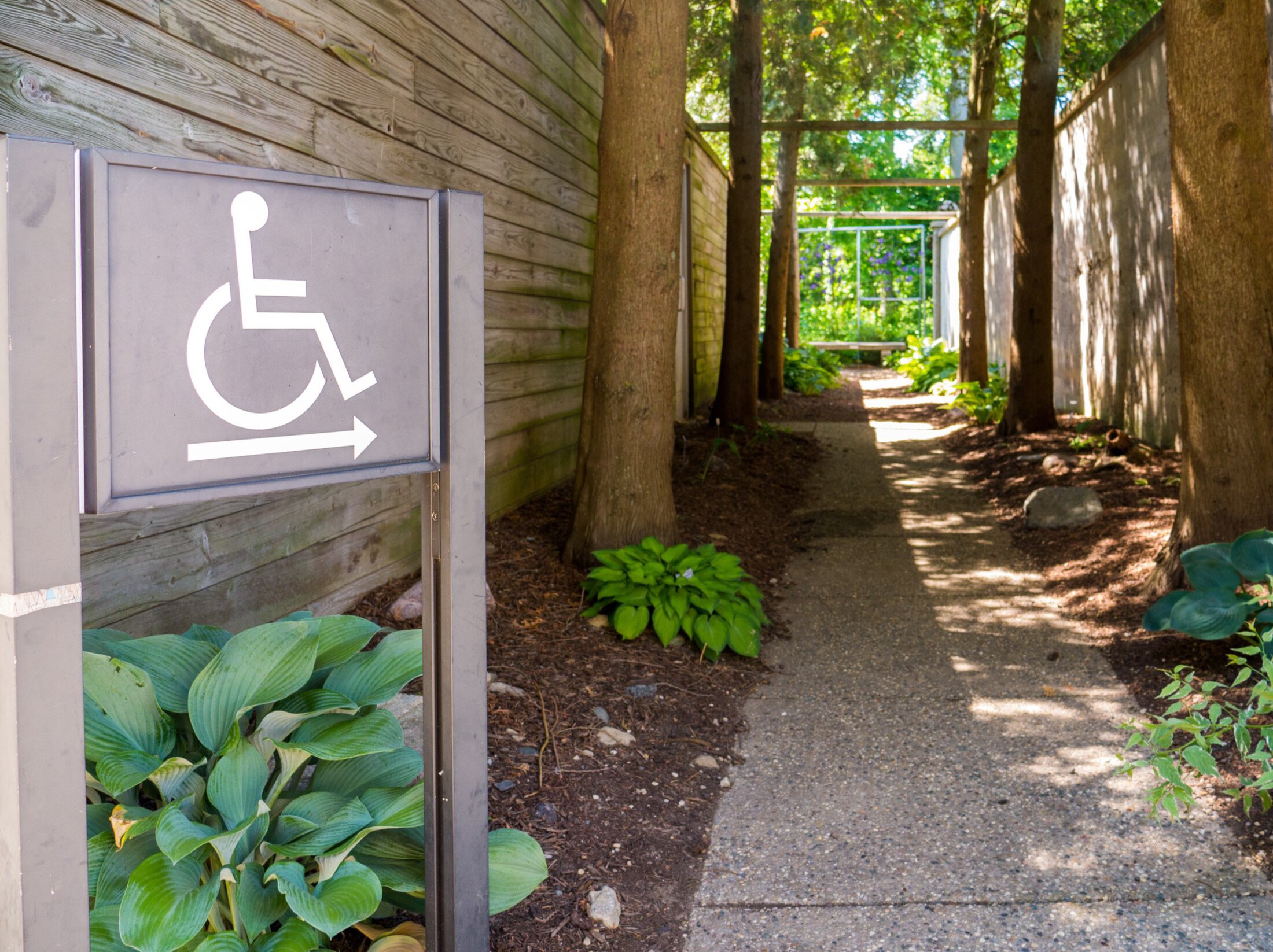 ADA handicap sign near an accessible walkway