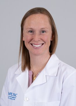 Hunter Jacques wearing a white coat