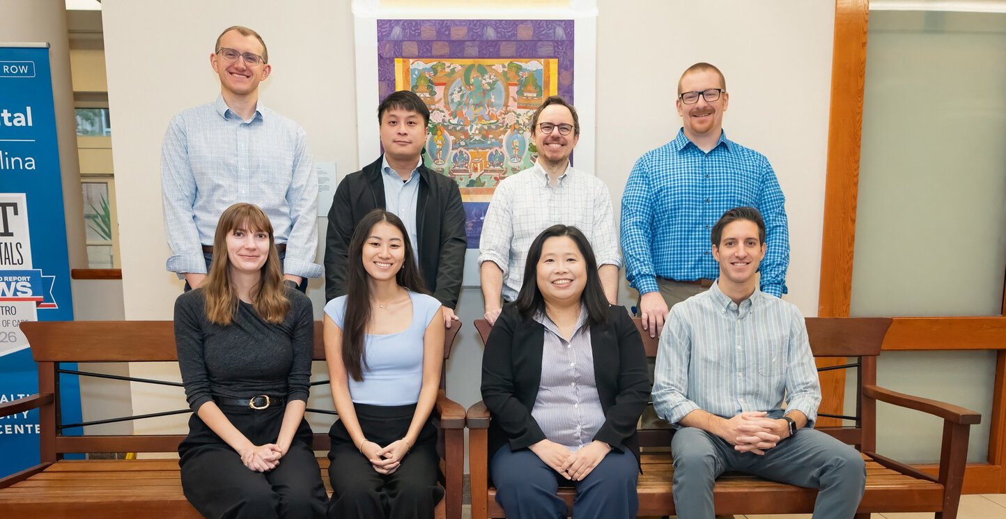 Front Row L-R: Alyssa Gadsby, Stephanie Tan, Jean Peng, Ryan Mansfield; Back Row L-R: Sean Roles, Wen-Chih Tseng, Dan McDonald, William Godwin