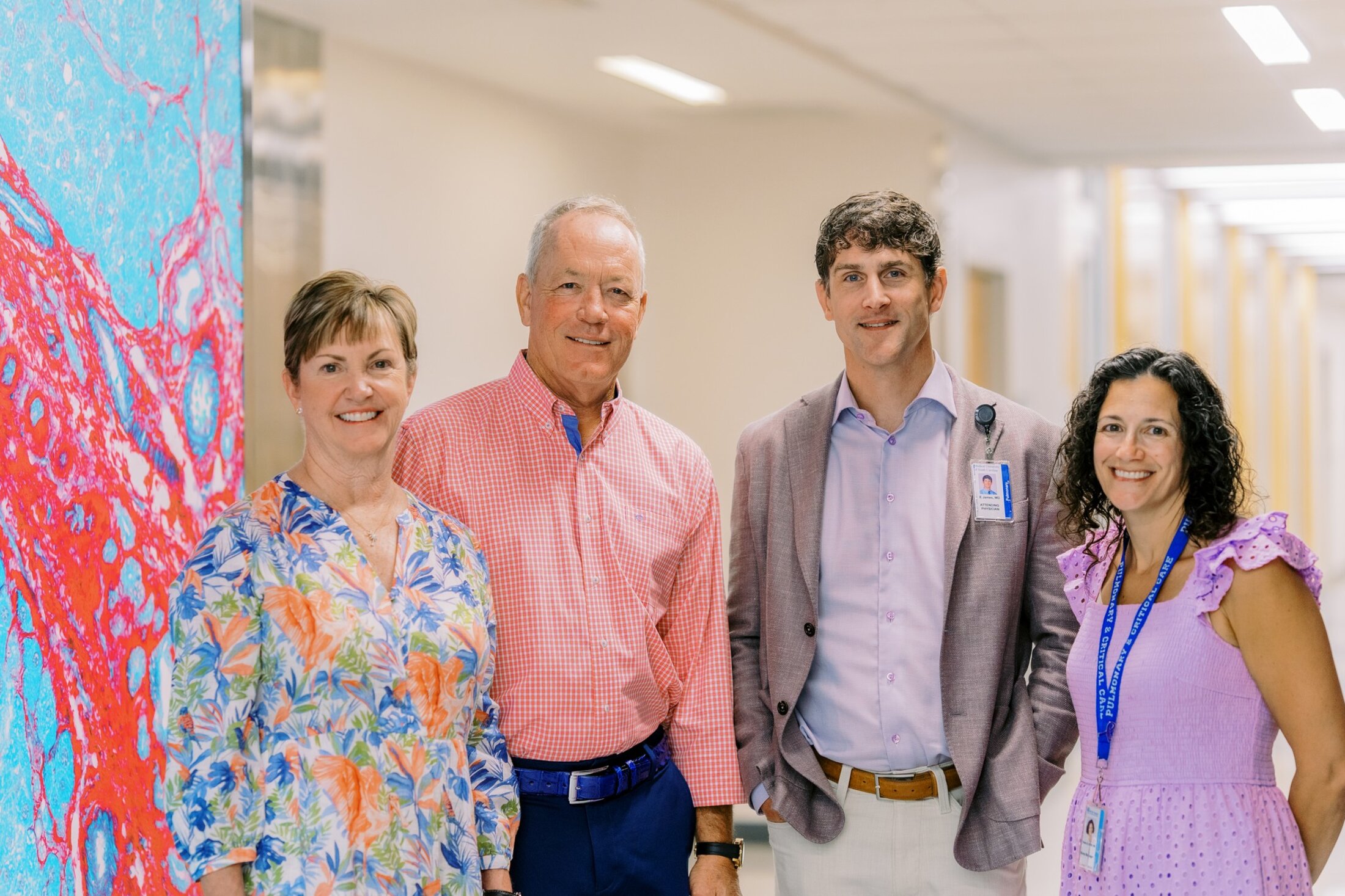 Donors pictured with Dr. Ennis James and Katie Benfield