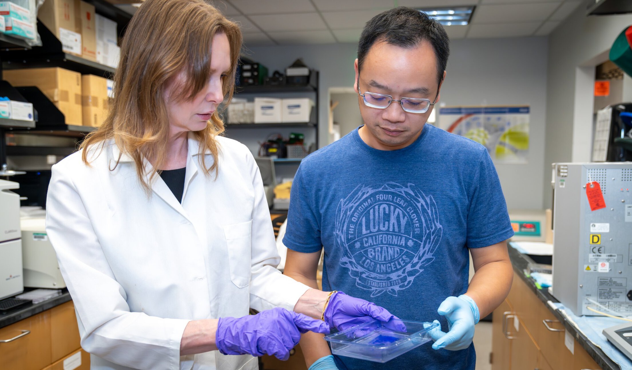 Pharmacy researchers in lab