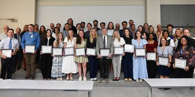 Department of Medicine Annual Awards Day group photo of award winners.