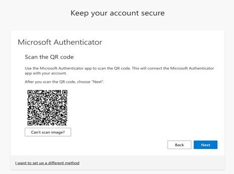 screen capture of Authenticator QR code