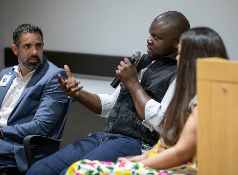Panelists during the cross-cultural discussion