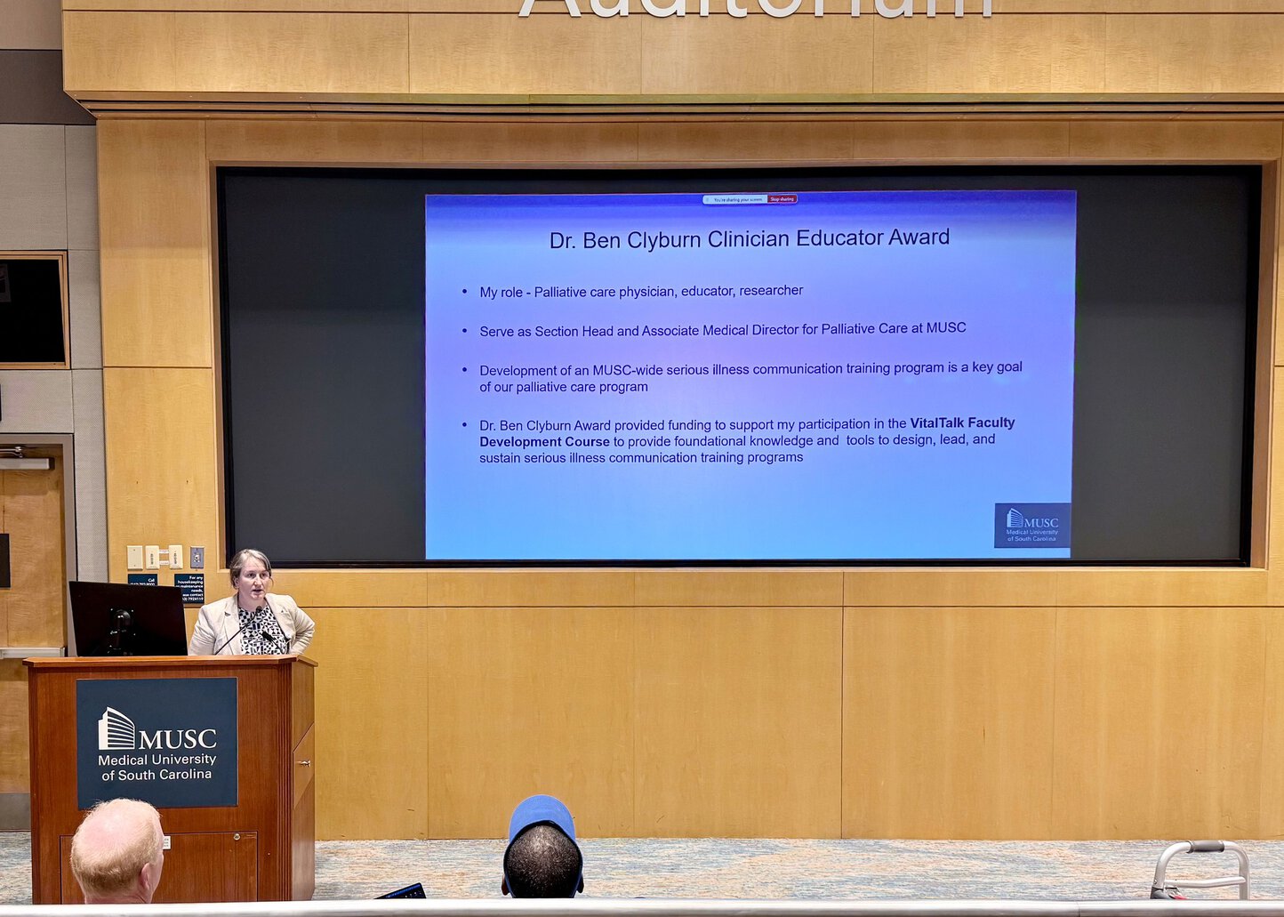 Dr. Mather presenting at Innovation Day