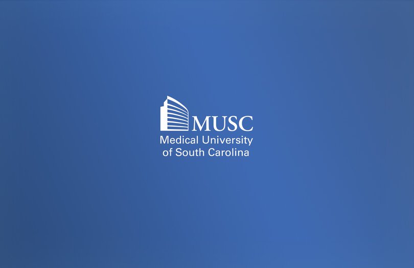 Video placeholder: blue gradient background with the Medical University of South Carolina logo